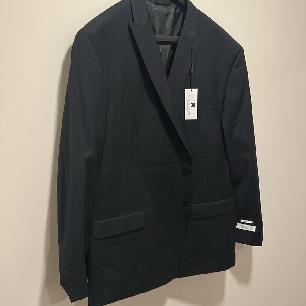 Michael Strahan Black Suit Jacket Classic Tailored Design